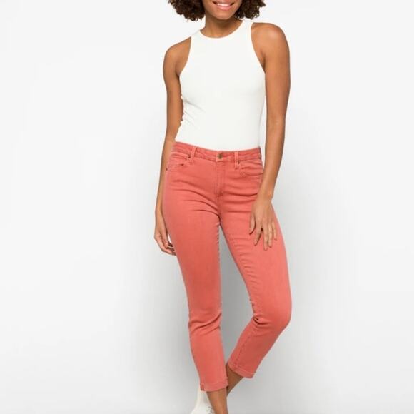 Pistola Drea Slim Straight Scissor Cut Hem Crop Jeans in Red Rock Size 29 Denim - Picture 1 of 6